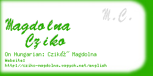 magdolna cziko business card